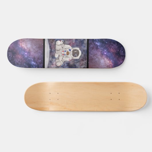 Cool Galaxy Astronaut Skateboard (Horizontaal)