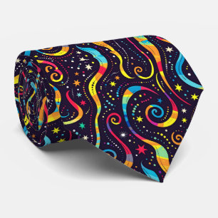 Cool galaxy disco tegelpatroon stropdas