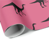 Cool Gallimimus Dino Dinosaur Silhouette Cadeaupapier (Rol Hoek)
