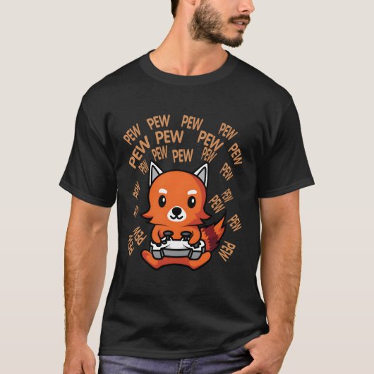 Cool Game Lover Grappige Gaming Fox Animal Gifts V T-shirt (Voorkant)