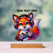 Cool Gamer fox voeg tekst toe Acryl Bord (Neutraal)