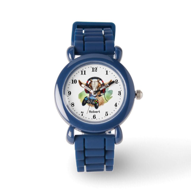 Cool gamer geit voeg naam toe horloge (Voorkant)