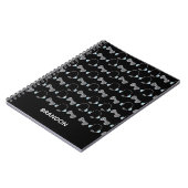 Cool gamer gepersonaliseerd gaming patroon zwart notitieboek (Linkerzijde)