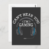 Cool Gamer Headphones Nerd Pro Im Gaming Gift Briefkaart (Voorkant / Achterkant)