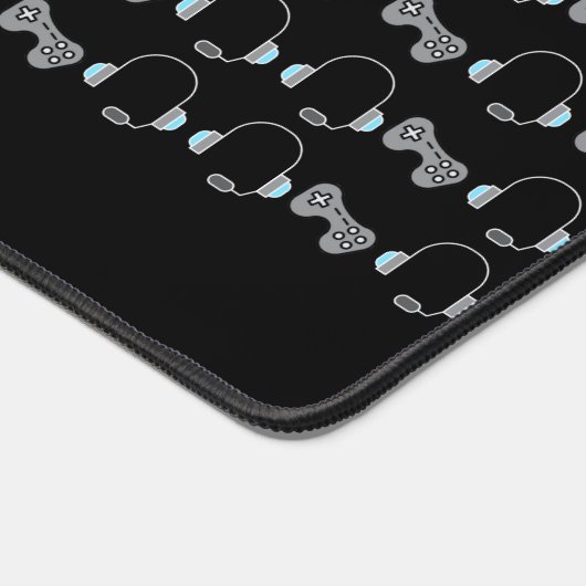 Cool Gamer Persoonlijk gamepatroon zwart Bureaumat (Hoek)