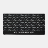 Cool Gamer Persoonlijk gamepatroon zwart Bureaumat (Voorkant)