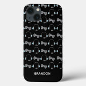 Cool Gamer Persoonlijk gamepatroon zwart Case-Mate iPhone Case (Achterkant)