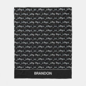 Cool Gamer Persoonlijk gamepatroon zwart Fleece Deken (Voorkant)
