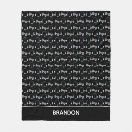 Cool Gamer Persoonlijk gamepatroon zwart Fleece Deken