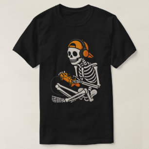 Cool Gamer Skelet met Koptelefoon – Grappige Gamin T-shirt