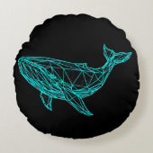 Cool Gamer Whale Throw Pillow Rond Kussen (Voorkant)