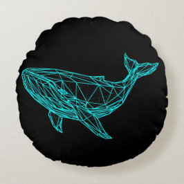 Cool Gamer Whale Throw Pillow Rond Kussen