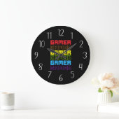 Cool gamer word art grote klok (Huis)