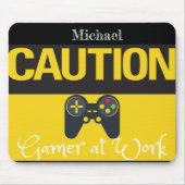 Cool Gamer Yellow en Black  Muismat (Voorkant)