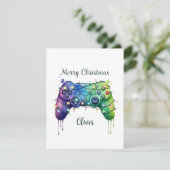 Cool Gaming Christmas Card Personalised Holiday Feestdagenkaart (Staand voorkant)