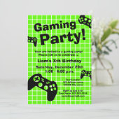 Cool gaming Verjaardagsfeestuitnodiging sjabloon Kaart (Staand voorkant)