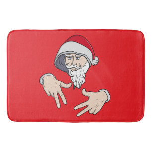 Cool Gangsta Hip Hop Hand Rap Sinterklaas Badmat