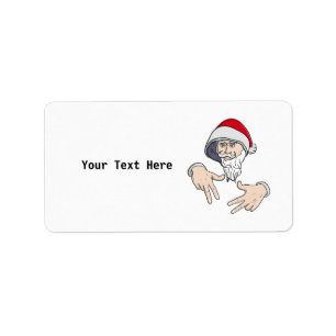 Cool Gangsta Hip Hop Hand Rap Sinterklaas Etiket