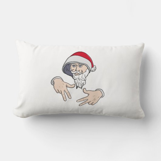 Cool Gangsta Hip Hop Hand Rap Sinterklaas Kussen (Voorkant)