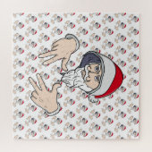 Cool Gangsta Hip Hop Hand Rap Sinterklaas Legpuzzel (Horizontaal)