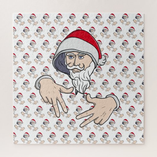Cool Gangsta Hip Hop Hand Rap Sinterklaas Legpuzzel (Verticaal)