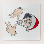 Cool Gangsta Hip Hop Hand Rap Sinterklaas Legpuzzel (Horizontaal)