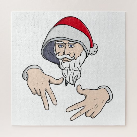 Cool Gangsta Hip Hop Hand Rap Sinterklaas Legpuzzel (Verticaal)