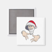 Cool Gangsta Hip Hop Hand Rap Sinterklaas Magneet (Voorkant / Achterkant)