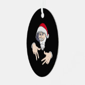 Cool Gangsta Hip Hop Hand Rap Sinterklaas Metalen Ornament (Voorkant links)