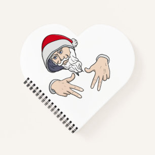 Cool Gangsta Hip Hop Hand Rap Sinterklaas Notitieboek