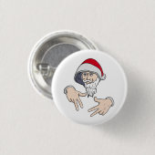 Cool Gangsta Hip Hop Hand Rap Sinterklaas Ronde Button 3,2 Cm (Voorkant /achterkant)