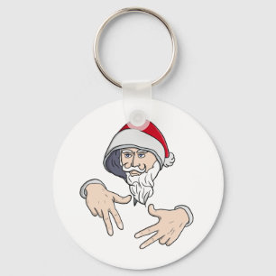 Cool Gangsta Hip Hop Hand Rap Sinterklaas Sleutelhanger