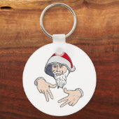 Cool Gangsta Hip Hop Hand Rap Sinterklaas Sleutelhanger (Achterkant)