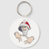 Cool Gangsta Hip Hop Hand Rap Sinterklaas Sleutelhanger (Achterkant)