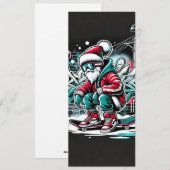Cool Gangster Santa Graffiti Christmas Kaart (Voorkant / Achterkant)