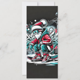 Cool Gangster Santa Graffiti Christmas Kaart
