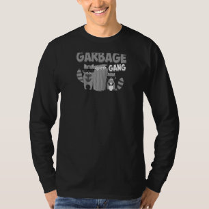 Cool Garbage Gang Raccoons Funny Animal Trash Squa T-shirt