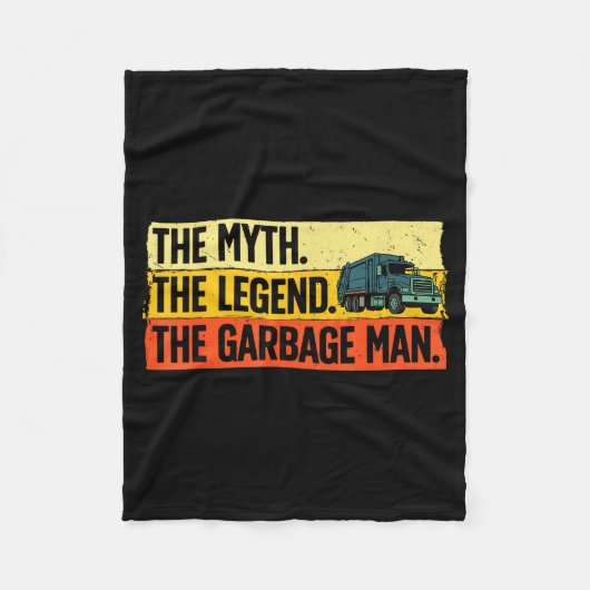 Cool Garbage Man Art For Men Dad Father Garbage Du Fleece Deken (Voorkant)