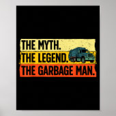 Cool Garbage Man Art For Men Dad Father Garbage Du Poster (Voorkant)