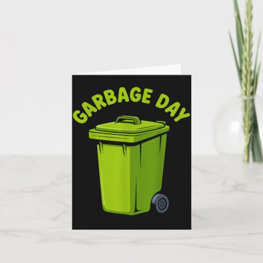 Cool Garbage Truck Art For Men Women Kids Garbage Kaart (Voorkant)