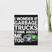 Cool Garbage Truck Design For Men Women Trash Garb Kaart (Voorkant)