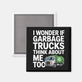 Cool Garbage Truck Design For Men Women Trash Garb Magneet (Voorkant / Achterkant)