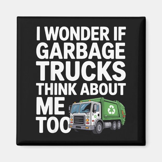 Cool Garbage Truck Design For Men Women Trash Garb Magneet (Voorkant)
