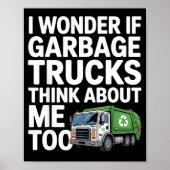 Cool Garbage Truck Design For Men Women Trash Garb Poster (Voorkant)