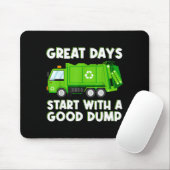 Cool Garbage Truck Good Dump Truck Men Kids Boys T Muismat (Met muis)