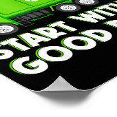 Cool Garbage Truck Good Dump Truck Men Kids Boys T Poster (Hoek)