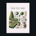 Cool Gardening Landscaping customizable Postcard Briefkaart<br><div class="desc">Cool Gardening Landscaping customizable Postcard</div>