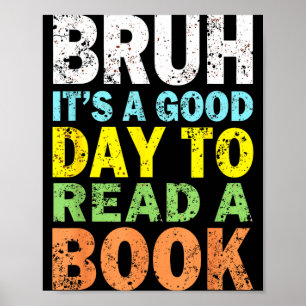 Cool gast die een boek leest, boekenliefhebber, bo poster