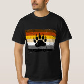 Cool Gay Bear trotskleurvlag Beerpoot T-shirt (Voorkant)