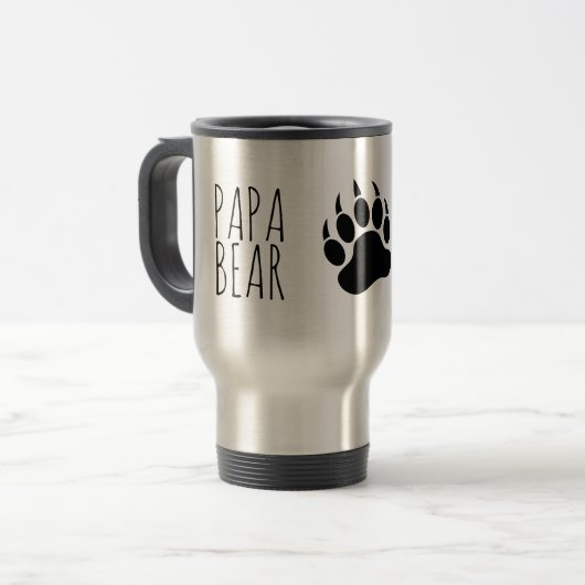 Cool Gay Bears Pride Beerpoot Papa Beer Reisbeker (Voorkant links)